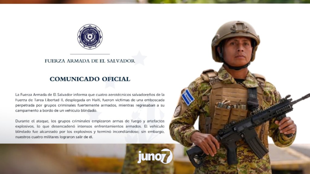 Desaparecen cuatro soldados salvadoreños tras emboscada en&nbsp;Haití